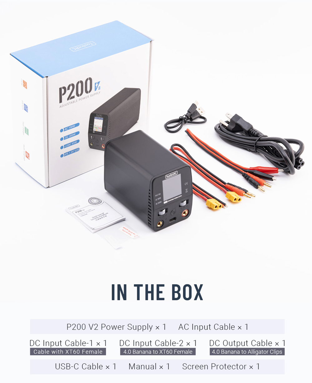 ToolkitRC P200 V2 Адаптер пита – обзор и цена Programmable Dc Power Supply 30V 10A